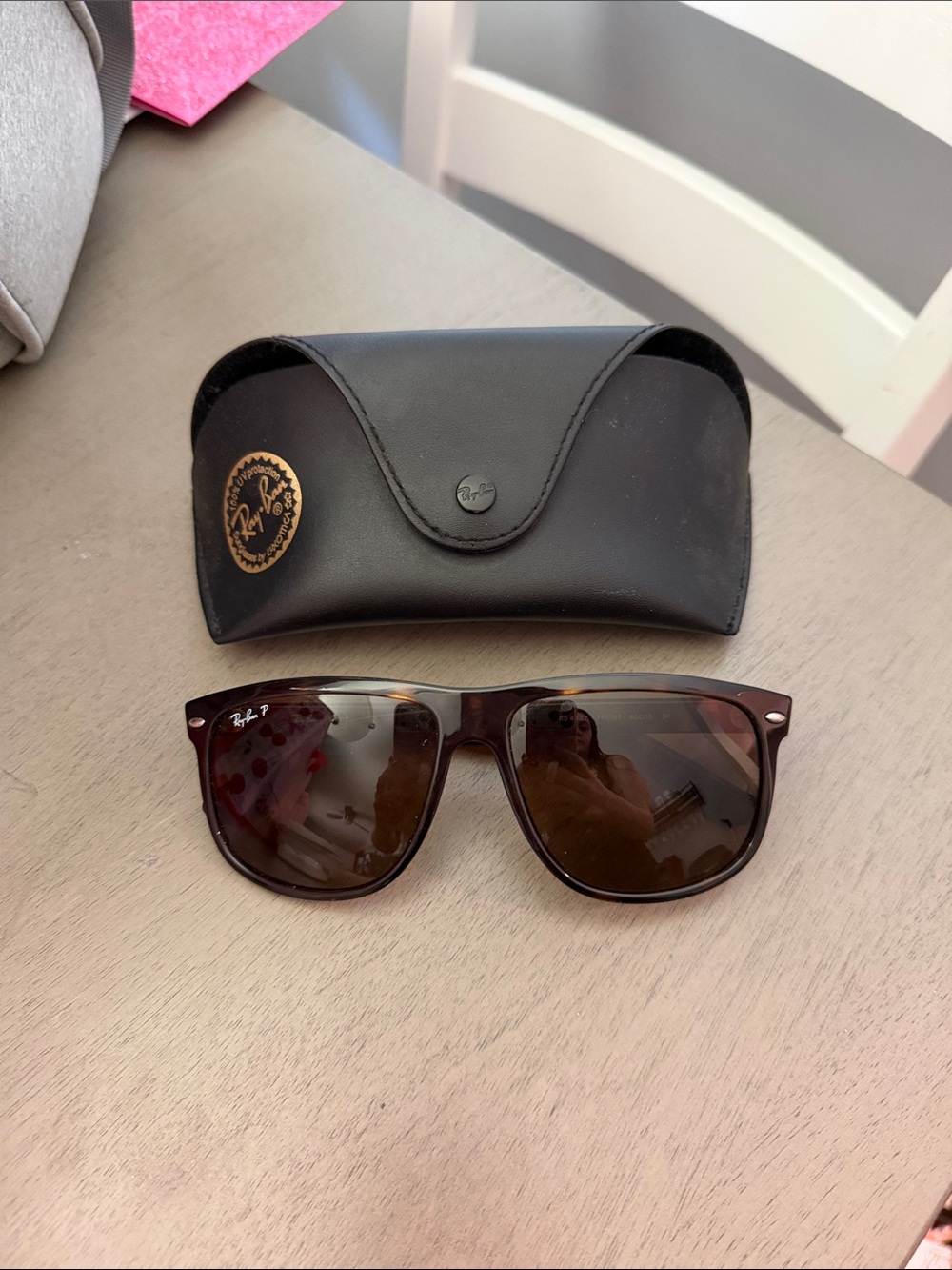 Ray-Ban Brown Tortoise Wayfarer Sunglasses with Brown Lenses